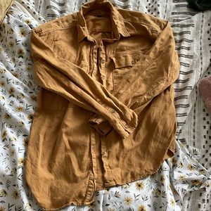 Mustard Button Down Shirt